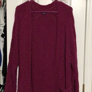 Purple cardigan